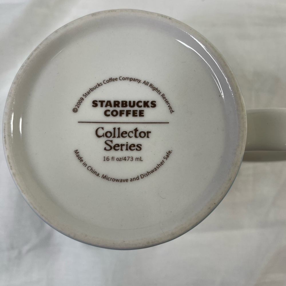 Starbucks Coffee California Mug 2009 Redwood Forest Palm Trees Surfer Beach - Picture 5 of 5